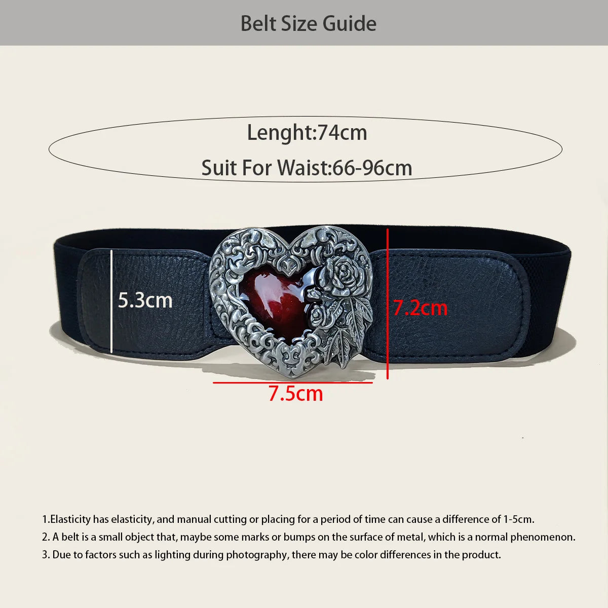 PENDRA Lunaaya Metal Black Metal Buckle Skull Corset Belt