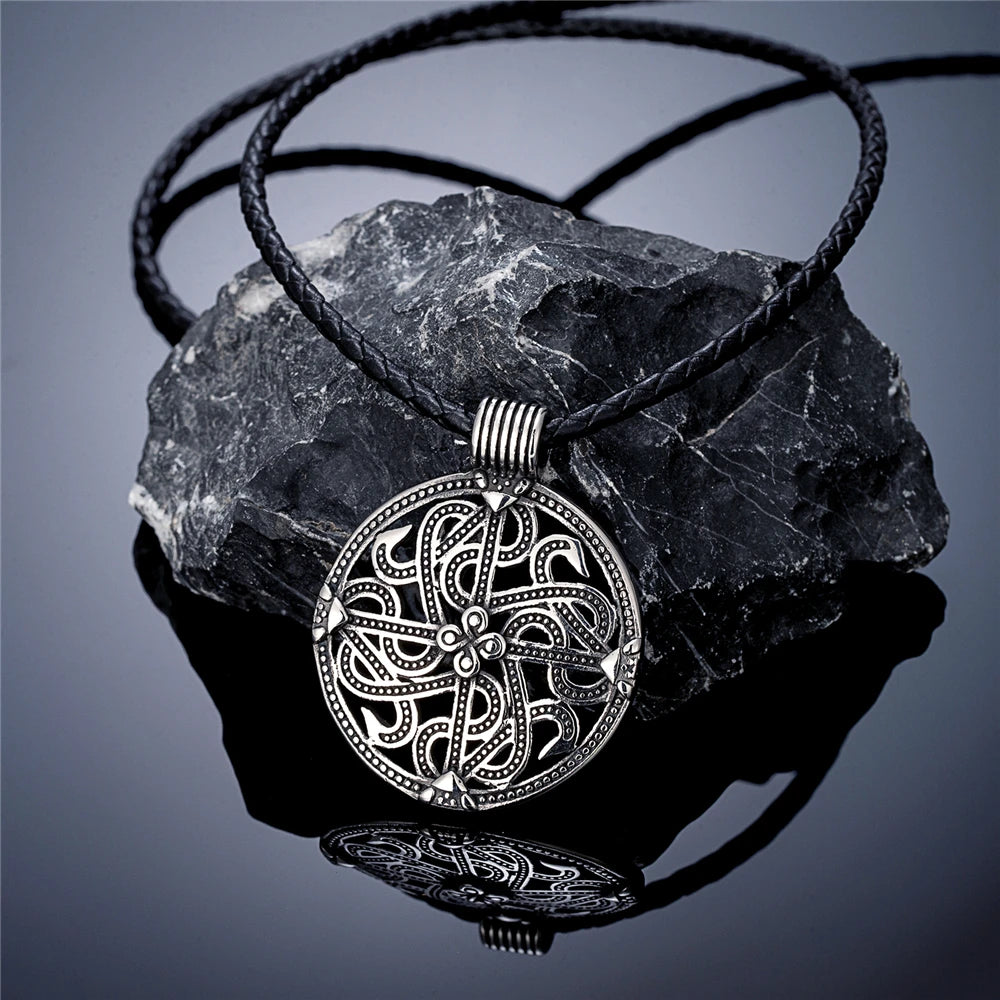 PENDRA Celtic Knot Rune Cross Necklace