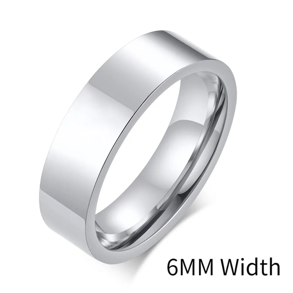 PENDRA Bend Flat Wedding Steel Ring