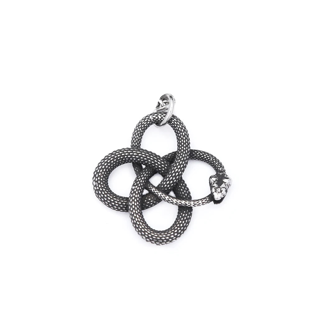 PENDRA Ouroboros 316L Stainless Steel Snake Pendant