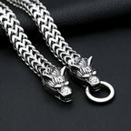 PENDRA Wolfduo Stainless Steel Double Wolf Bracelet