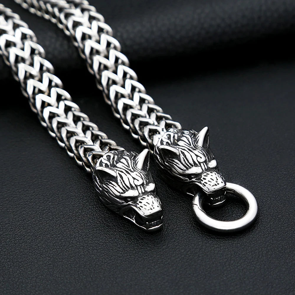 PENDRA Wolfduo Stainless Steel Double Wolf Bracelet