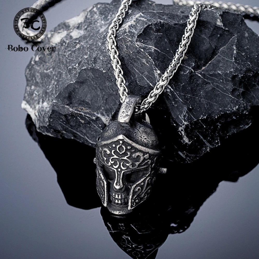 PENDRA Warrior Helmet Vintage Necklace