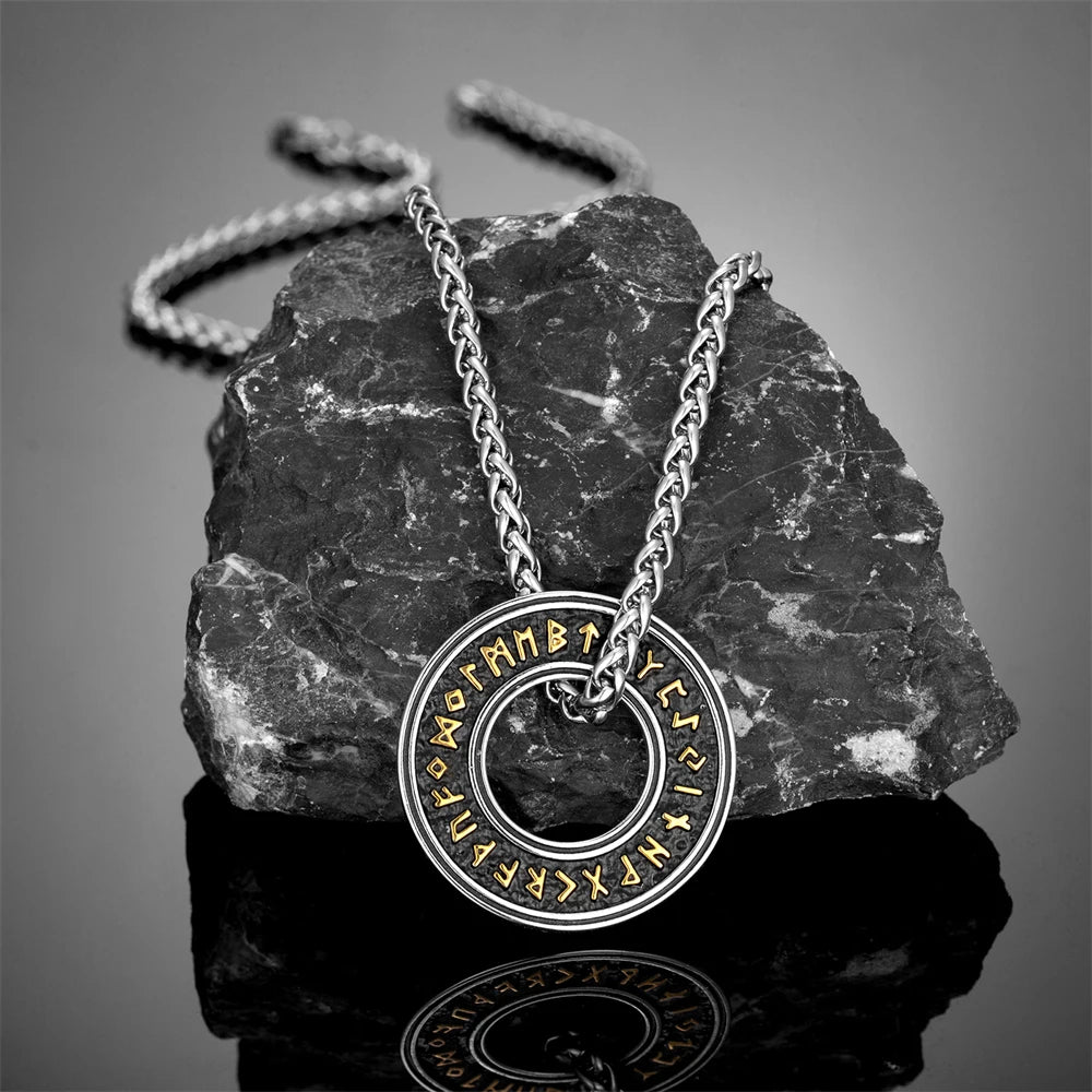 PENDRA Rune Gold Futhark Necklace