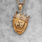 Luxury Lion King Animal Mens Long Necklaces Pendants Chain HipHop for Boy Male Stainless Steel Jewelry Creativity Gift Wholesale