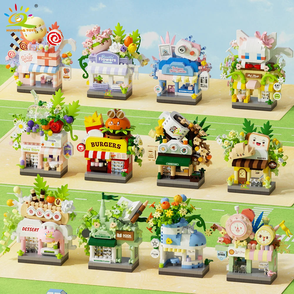 PENDRA Cute Shop Micro Building Set