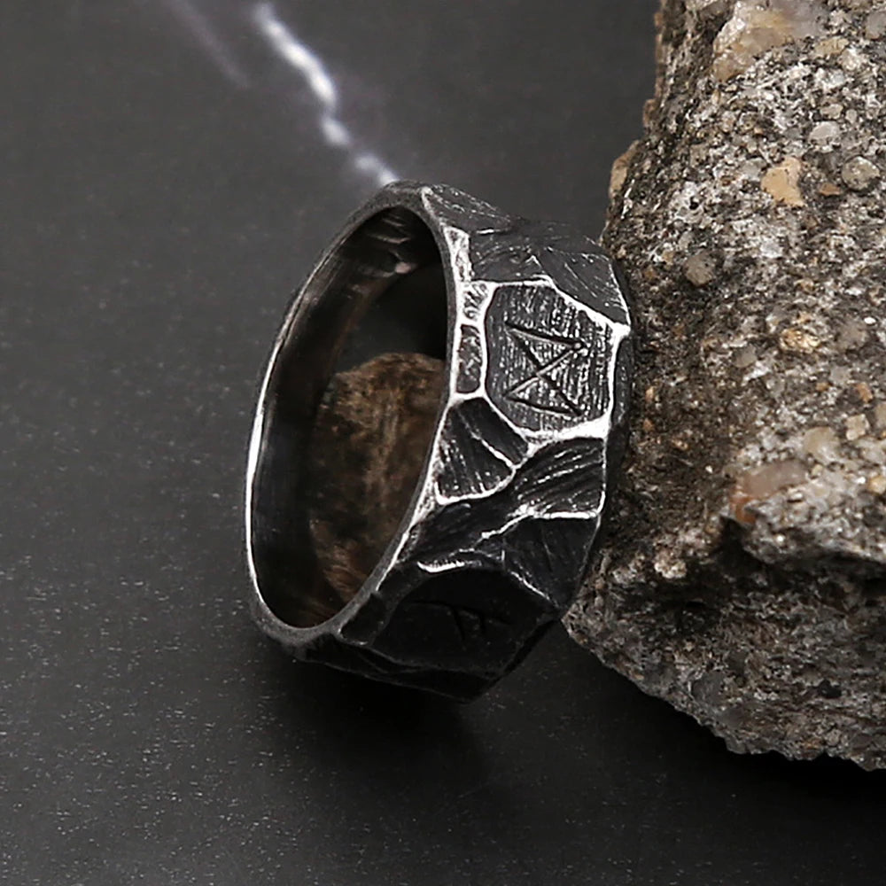 PENDRA Runestone Nordic Viking Rune Ring