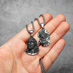 PENDRA Christian Jesus Avatar Steel Necklace