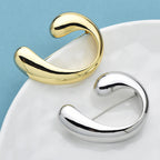 PENDRA Stainless Steel Curved Brooch