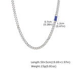PENDRA Cuban Stone Link Chain Necklace