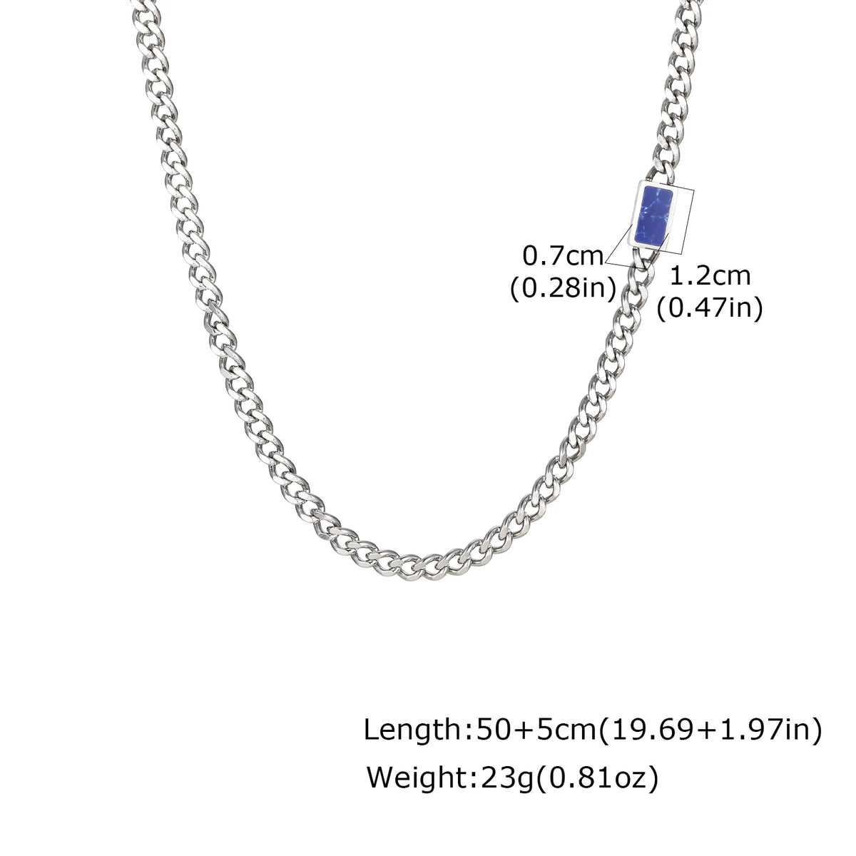 PENDRA Cuban Stone Link Chain Necklace