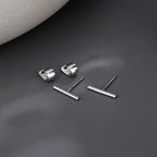 VENTFILLE 925 Sterling Silver Geometry Studs Earring for Women Splicing Korean Hip Hop Versatile Jewelry Gift Dropshipping