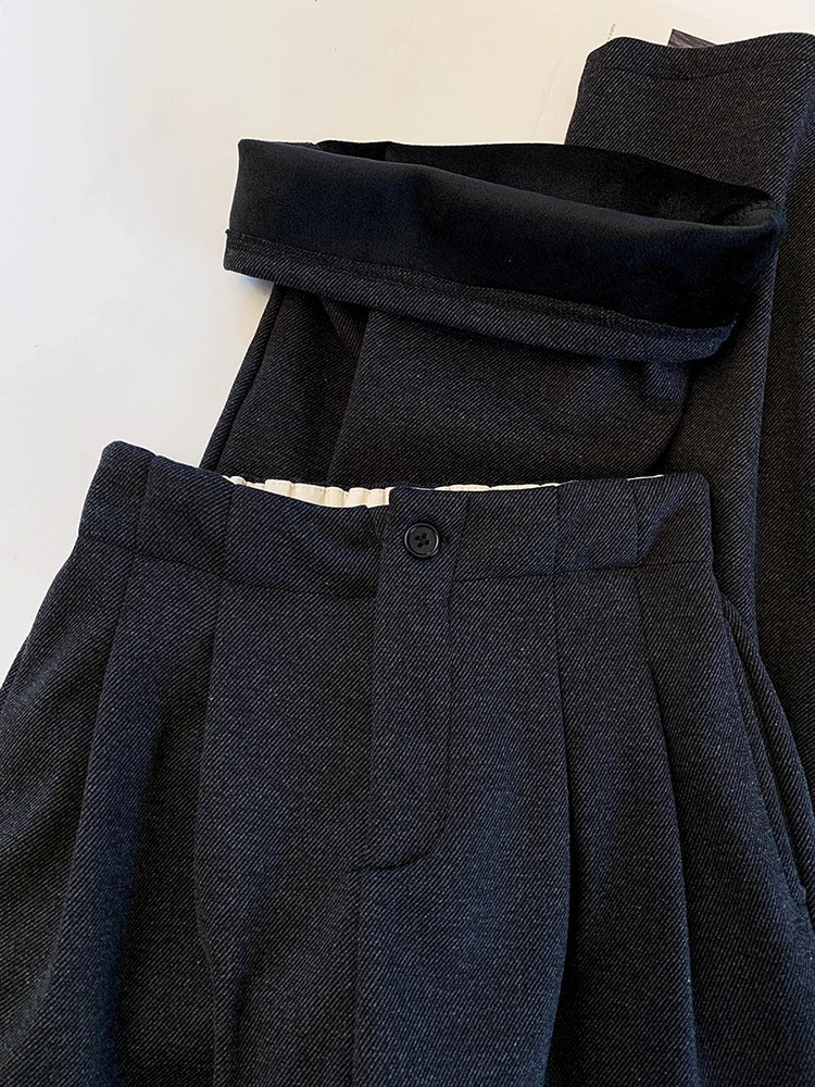 PENDRA Cashmere Touch High Waist Wide Leg Pants