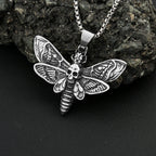 PENDRA Mothskull Stainless Steel Skull Moth Pendant