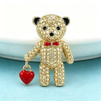 PENDRA Hearthbear 2-Color Enamel Bear Brooch