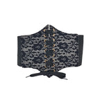 PENDRA Bellaelle Black Floral Gothic Corset Belt