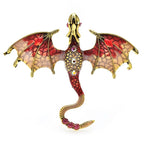 PENDRA Skyfire Rhinestone Dragon Brooch