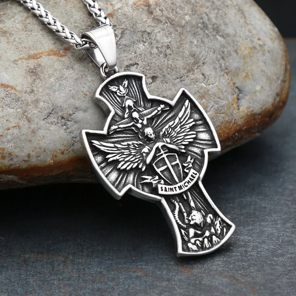 PENDRA Michaelguardian 316L Stainless Steel Archangel Pendant