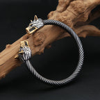 PENDRA Wolfduo Vintage Viking Double Wolf Bracelet