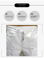 PENDRA Cotton Distressed Streetwear Trousers