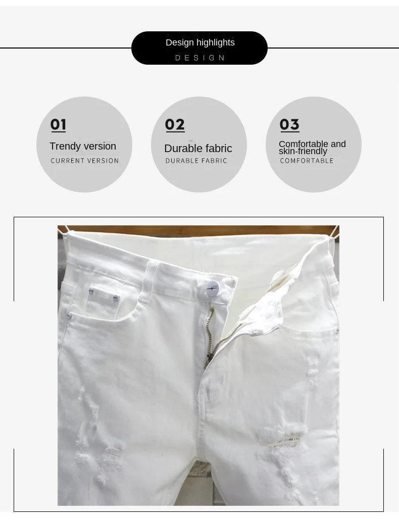 PENDRA Cotton Distressed Streetwear Trousers