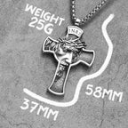 PENDRA INRI Jesus Cross Steel Necklace