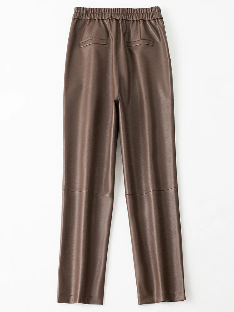 PENDRA Waist Straight Leg Elastic Pants