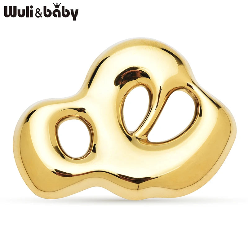 PENDRA Stainless Steel Art Cloud Brooch