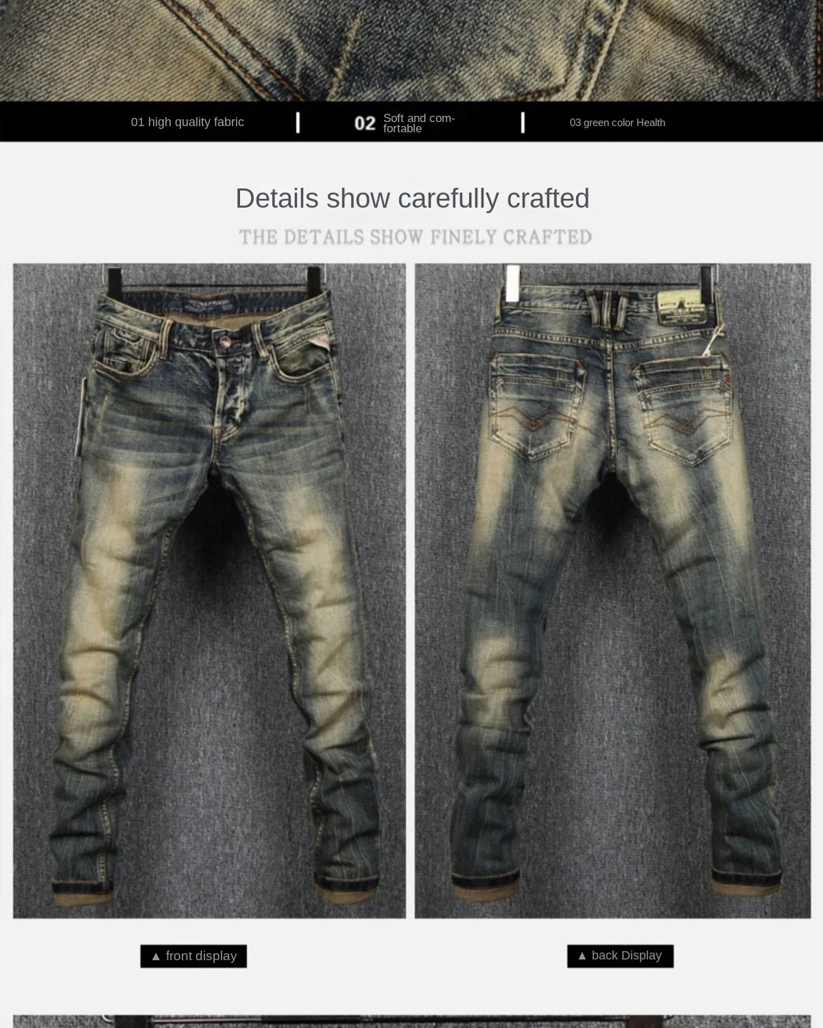 MEN FASHION Korean Style Clothes Brushed Fleece Denim Cargo Vintage Winter Straight Slim Luxury Streetwear 90s Trousers for Men
