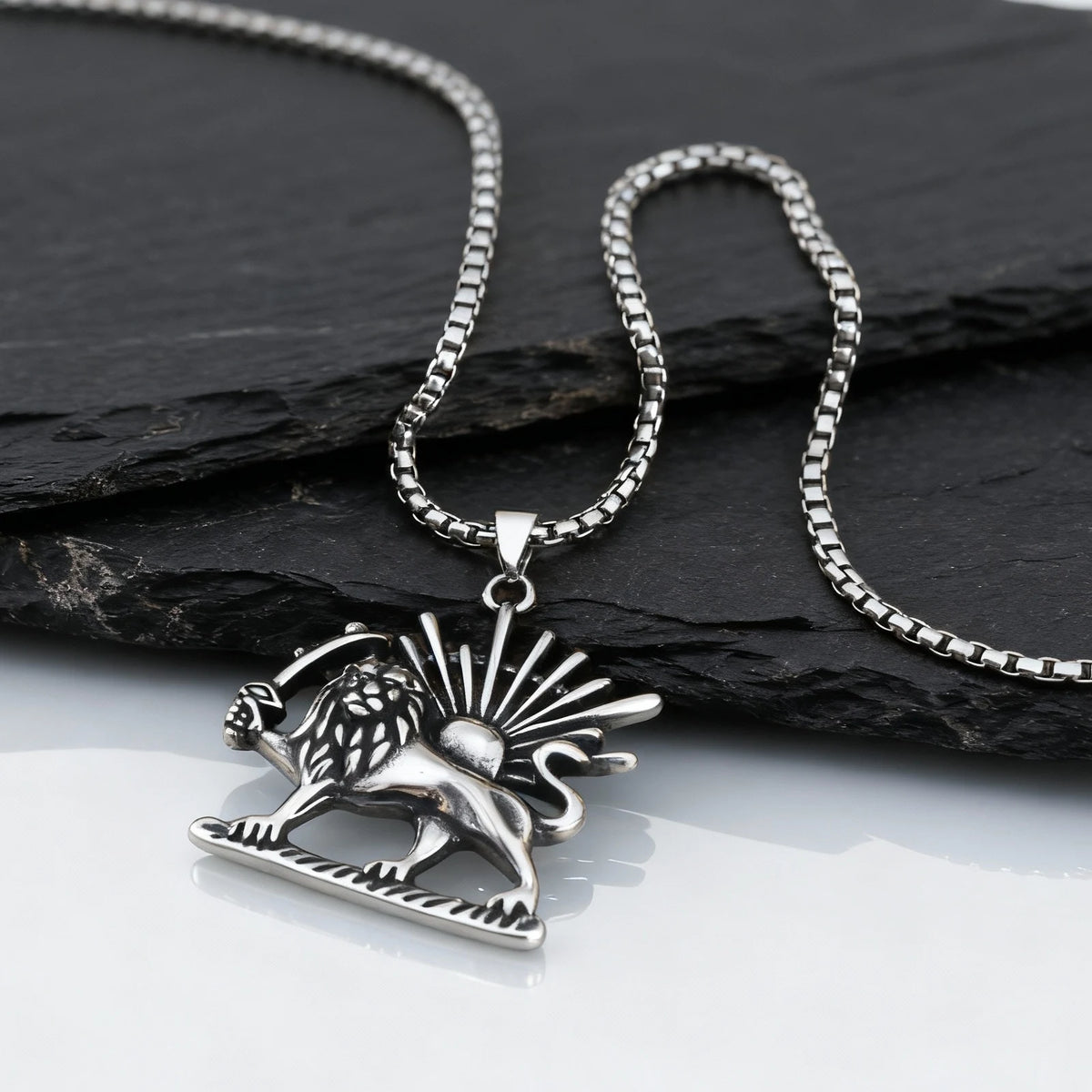 PENDRA Silver Persian Necklace