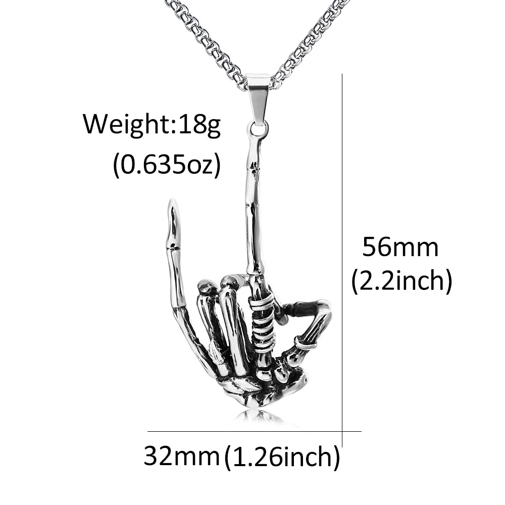 PENDRA Skullgesture Gothic Skull Gesture Pendant