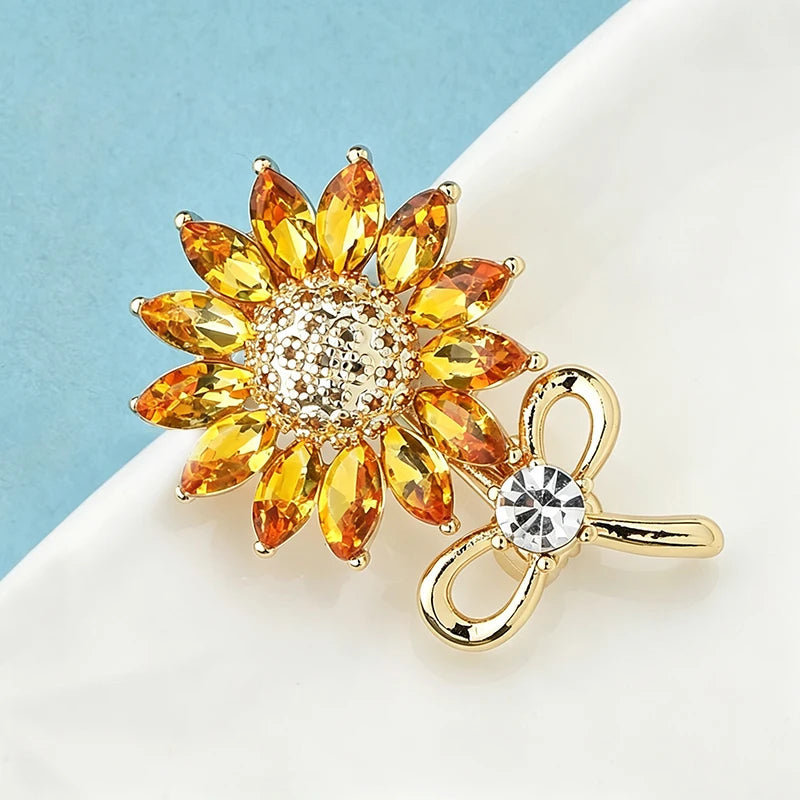 PENDRA Solara Lovely Sunflower Brooch