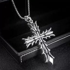 PENDRA Crossbrand Stainless Steel Pattern Cross Pendant