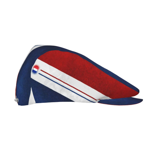 France Flag Abstract Design All-Over Print Flat-Top Hats for Men And Women, Newsboy Caps, Berets, Irish Hats, Driver Caps