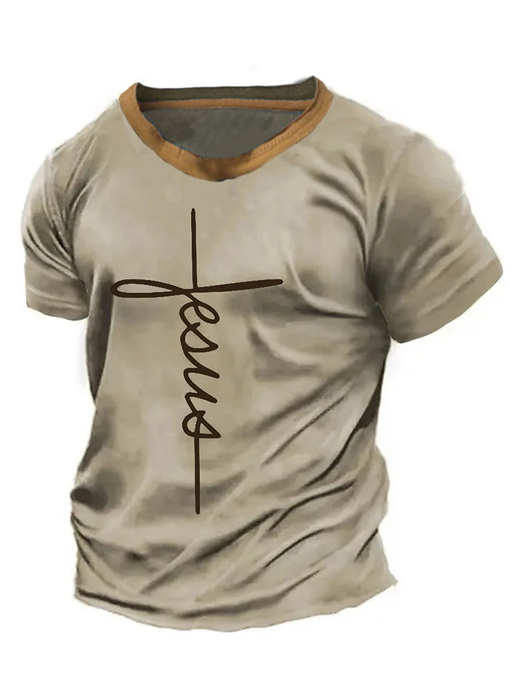 St. Joseph Tee "Ora Et Labora" Latin For "pray And Work" Men's Short Sleeve Tee Catholic T Shirts For Men Men's Casual T-shirt
