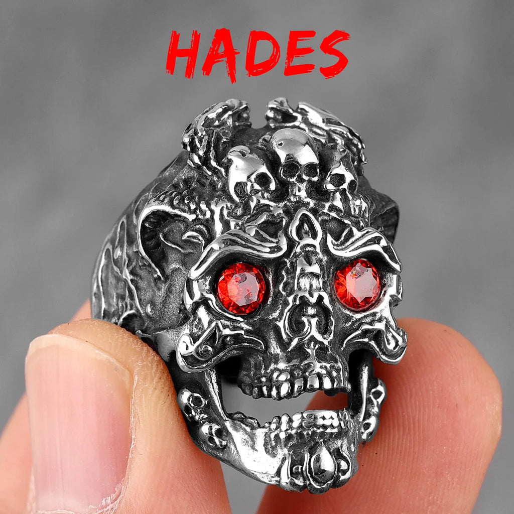 PENDRA Punk Gothic Skull Ring