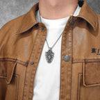 PENDRA Rune Branch Steel Necklace