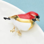 PENDRA Cute Enamel Bird Brooch