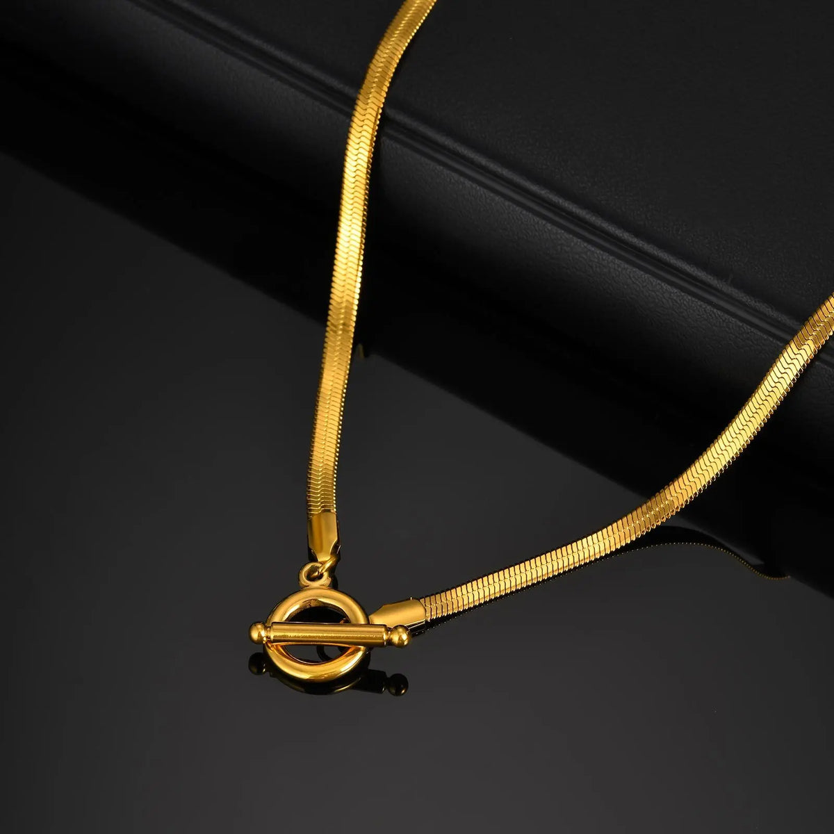 Men's Chain Necklace,Stainless Steel Cuban Chain Figaro Chain Collar,Classic Basic Gold Black Silver Color Chain