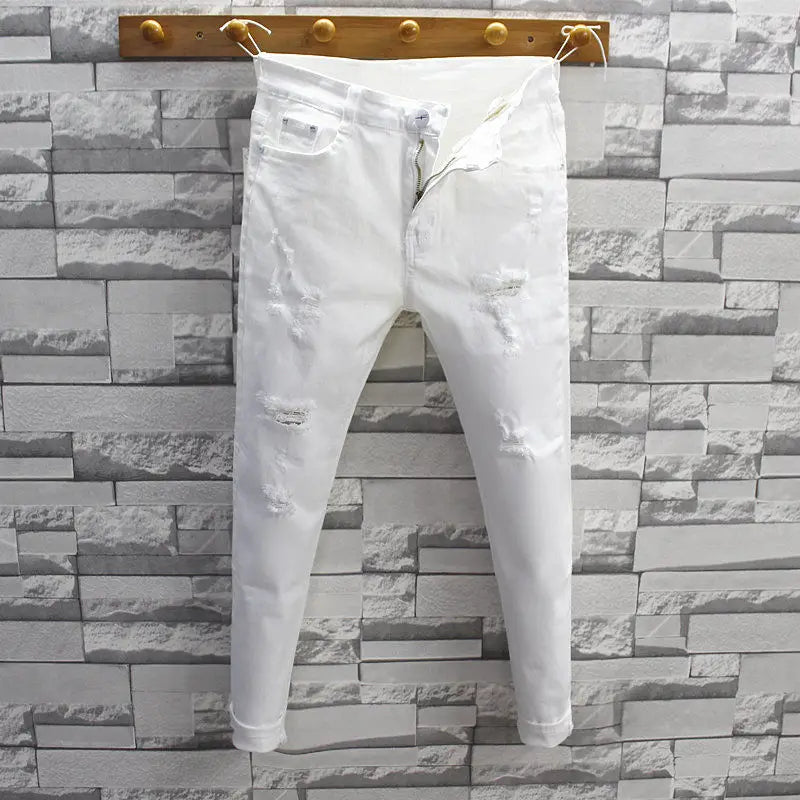 PENDRA Cotton Distressed Streetwear Trousers