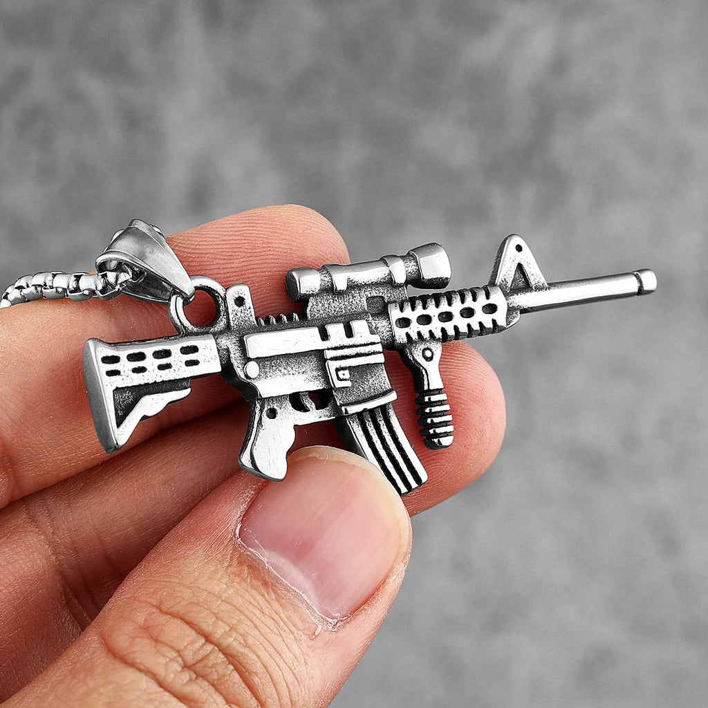 PENDRA HK416 Automatic Rifle Steel Necklace