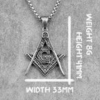 PENDRA Freemason Masonic Boyfriend Steel Necklace