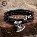 PENDRA Wolf Rune Leather Bracelet