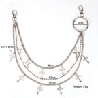 PENDRA Crossstar Layered Waist Chain Keychain
