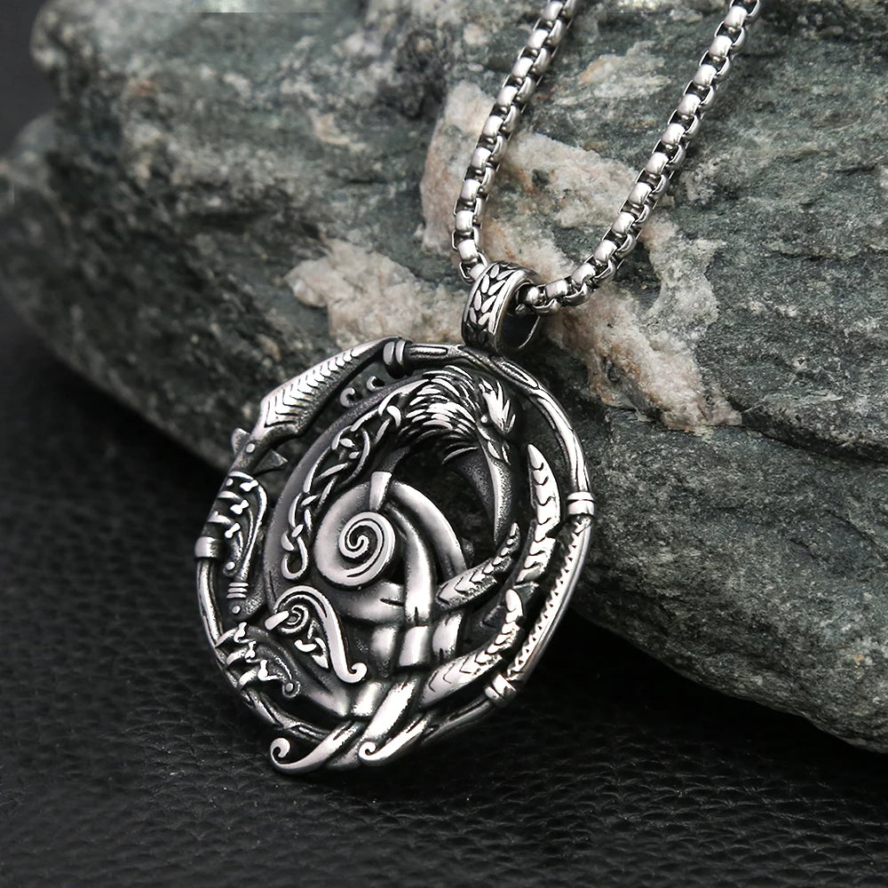 PENDRA Odinraven Vintage Viking Odin Raven Pendant