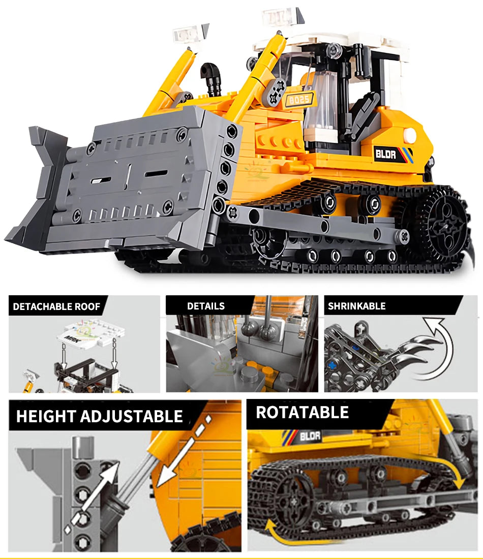 PENDRA Engineering Vehicle Excavator Building Set