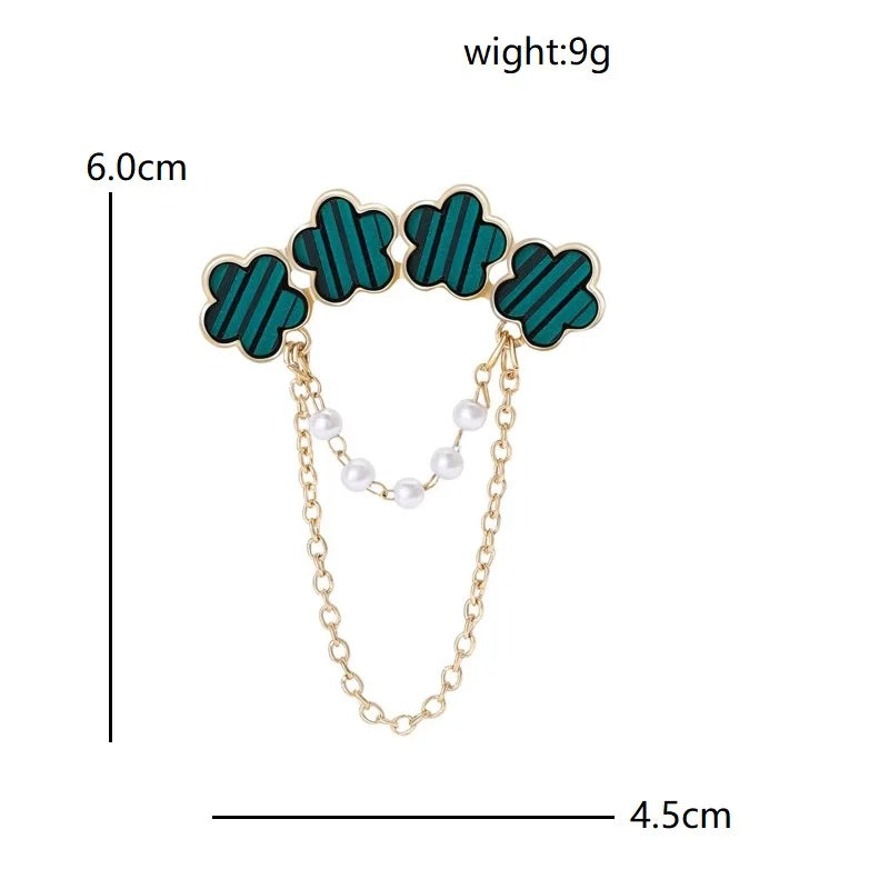 PENDRA Clovera Clover Flower Brooch