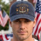 USA 250th Anniversary Hat, Semiquincentennial 1776–2026 Cap, Patriotic Eagle Baseball Hat, Vintage Washed Denim Cap, American He