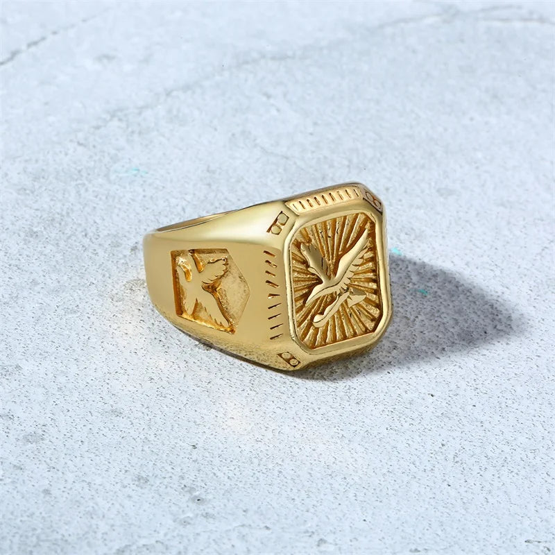 PENDRA Bald Eagle Bird Steel Ring