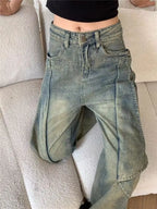 PENDRA Wide Leg Waist Washed Pants